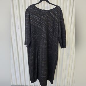 NWOT Lane Bryant Black Textured Dress. Soft.